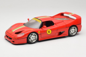 Ferrari F50 Coupe #6 Sarkans ar Itālijas Karogu Bburago 1:18 3382-P1 Metāls