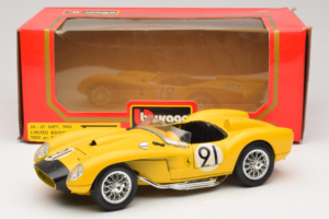 Ferrari 250 Testa Rossa #91 Dzeltens Ierobežots Izdevums Bburago 1:18 3007-Y1 Metāls — attēls 8 no 8
