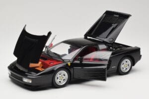 Ferrari Testarossa Melns Kyosho 1:18 08425BK Metāls — attēls 2 no 8