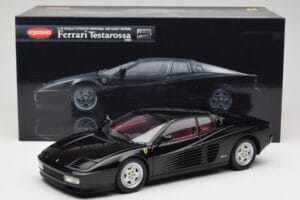 Ferrari Testarossa Melns Kyosho 1:18 08425BK Metāls — attēls 8 no 8
