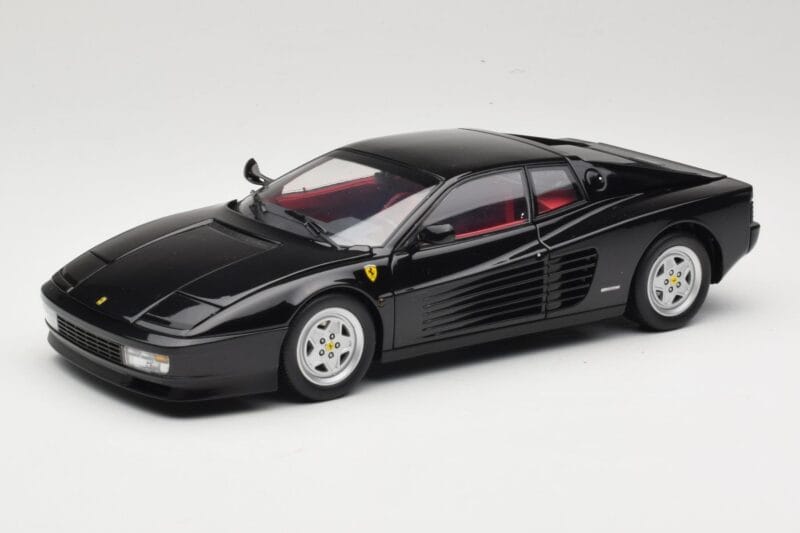 Ferrari Testarossa Melns Kyosho 1:18 08425BK Metāls
