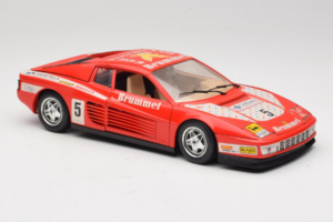 Ferrari Testarossa Brummel #5 Sarkans 1984 Bburago 1:18 3004-P1 Metāls — attēls 6 no 8