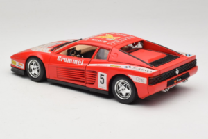 Ferrari Testarossa Brummel #5 Sarkans 1984 Bburago 1:18 3004-P1 Metāls — attēls 7 no 8