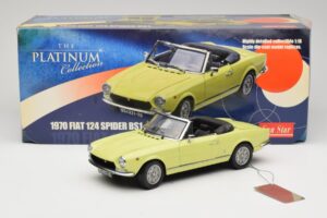Fiat 124 Spider BS1 Dzeltens Sun Star 1:18 4921 Metāls — attēls 8 no 8