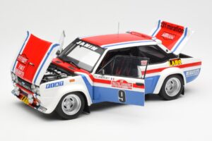 Fiat 131 Abarth Fiat France #9 J-C. Andruet / C. Delferrier Winner Rally Sanremo 1977 Kyosho 1:18 08375A Metāls — attēls 2 no 8