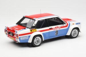 Fiat 131 Abarth Fiat France #9 J-C. Andruet / C. Delferrier Winner Rally Sanremo 1977 Kyosho 1:18 08375A Metāls — attēls 3 no 8