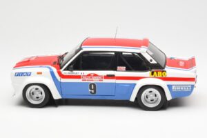 Fiat 131 Abarth Fiat France #9 J-C. Andruet / C. Delferrier Winner Rally Sanremo 1977 Kyosho 1:18 08375A Metāls — attēls 4 no 8