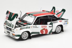 Fiat 131 Abarth #3 M. Alen / I. Kivimaki Winner Rally 1000 Lakes 1980 Kyosho 1:18 08376H Metāls — attēls 2 no 8