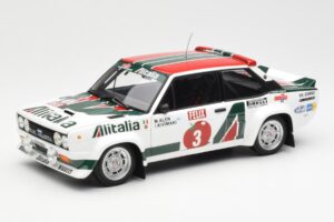 Fiat 131 Abarth #3 M. Alen / I. Kivimaki Winner Rally 1000 Lakes 1980 Kyosho 1:18 08376H Metāls