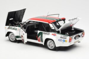 Fiat 131 Abarth #3 M. Alen / I. Kivimaki Winner Rally 1000 Lakes 1980 Kyosho 1:18 08376H Metāls — attēls 5 no 8