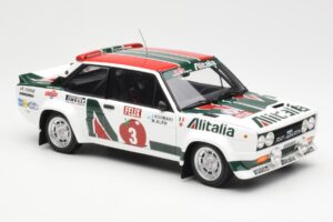 Fiat 131 Abarth #3 M. Alen / I. Kivimaki Winner Rally 1000 Lakes 1980 Kyosho 1:18 08376H Metāls — attēls 6 no 8