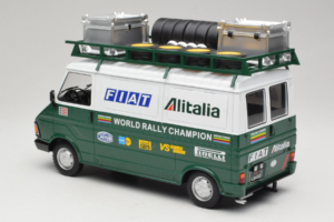 Fiat 242 Alitalia Rally Team Assistance With Trailer 1978 IXO 1:18 18CMC027WX Metāls — attēls 6 no 7