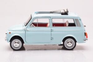 Fiat 500 Giardiniera Acquamarina Zils Norev 1:18 187742 Metāls — attēls 4 no 7