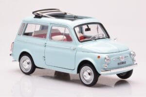 Fiat 500 Giardiniera Acquamarina Zils Norev 1:18 187742 Metāls — attēls 6 no 7