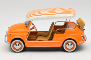 Fiat 500 Jolly Oranžs Norev 1:18 187791 Metāls — attēls 3 no 6