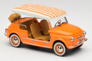 Fiat 500 Jolly Oranžs Norev 1:18 187791 Metāls — attēls 4 no 6