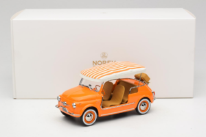 Fiat 500 Jolly Oranžs Norev 1:18 187791 Metāls — attēls 6 no 6