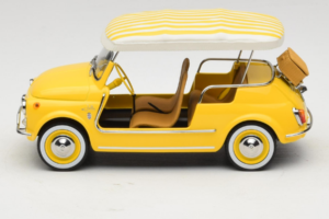 Fiat 500 Jolly Dzeltens Norev 1:18 187790 Metāls — attēls 3 no 6