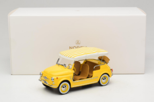 Fiat 500 Jolly Dzeltens Norev 1:18 187790 Metāls — attēls 6 no 6