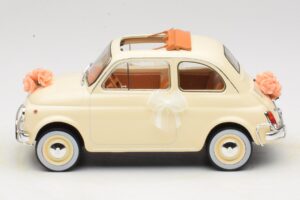 Fiat 500 L Ziloņkauls Wedding Gift Norev 1:18 187780 Metāls — attēls 3 no 6