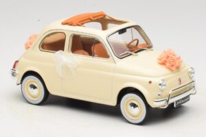 Fiat 500 L Ziloņkauls Wedding Gift Norev 1:18 187780 Metāls — attēls 4 no 6