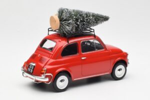 Fiat 500 L Sarkans Christmas Norev 1:18 187779 Metāls — attēls 2 no 6