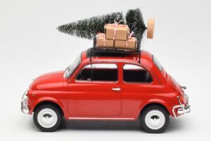 Fiat 500 L Sarkans Christmas Norev 1:18 187779 Metāls — attēls 3 no 6