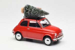 Fiat 500 L Sarkans Christmas Norev 1:18 187779 Metāls — attēls 4 no 6