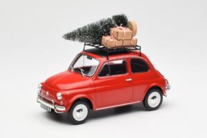 Fiat 500 L Sarkans Christmas Norev 1:18 187779 Metāls