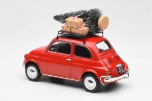 Fiat 500 L Sarkans Christmas Norev 1:18 187779 Metāls — attēls 5 no 6