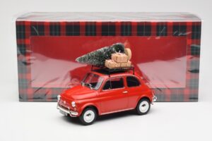 Fiat 500 L Sarkans Christmas Norev 1:18 187779 Metāls — attēls 6 no 6