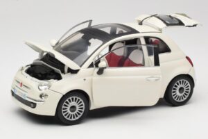 Fiat 500 Balts Mondo Motors 1:18 500291 Metāls — attēls 2 no 8