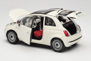 Fiat 500 Balts Mondo Motors 1:18 500291 Metāls — attēls 5 no 8