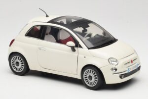 Fiat 500 Balts Mondo Motors 1:18 500291 Metāls — attēls 6 no 8