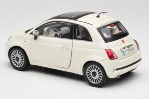 Fiat 500 Balts Mondo Motors 1:18 500291 Metāls — attēls 7 no 8