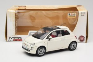 Fiat 500 Balts Mondo Motors 1:18 500291 Metāls — attēls 8 no 8