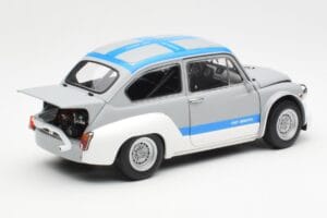 Fiat Abarth 1000 TCR Matēts Pelēks Zilas Svītras AUTOart 1:18 72642 Metāls — attēls 3 no 8