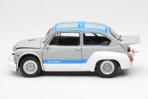 Fiat Abarth 1000 TCR Matēts Pelēks Zilas Svītras AUTOart 1:18 72642 Metāls — attēls 4 no 8