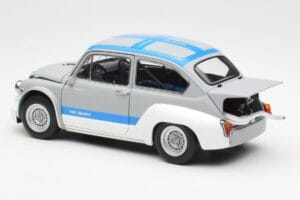 Fiat Abarth 1000 TCR Matēts Pelēks Zilas Svītras AUTOart 1:18 72642 Metāls — attēls 7 no 8
