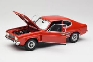Ford Capri Mk1 1700 GT Sarkans Minichamps 1:18 180089001 Metāls — attēls 2 no 8