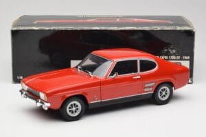 Ford Capri Mk1 1700 GT Sarkans Minichamps 1:18 180089001 Metāls — attēls 8 no 8
