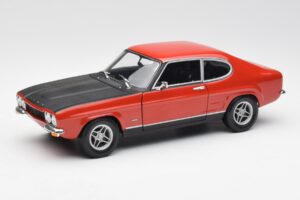 Ford Capri Mk1 2600 RS Sarkans Melns Minichamps 1:18 180089071 Metāls