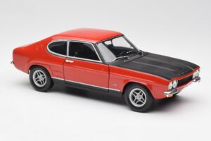 Ford Capri Mk1 2600 RS Sarkans Melns Minichamps 1:18 180089071 Metāls — attēls 6 no 8