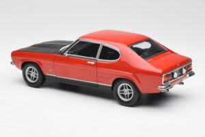 Ford Capri Mk1 2600 RS Sarkans Melns Minichamps 1:18 180089071 Metāls — attēls 7 no 8