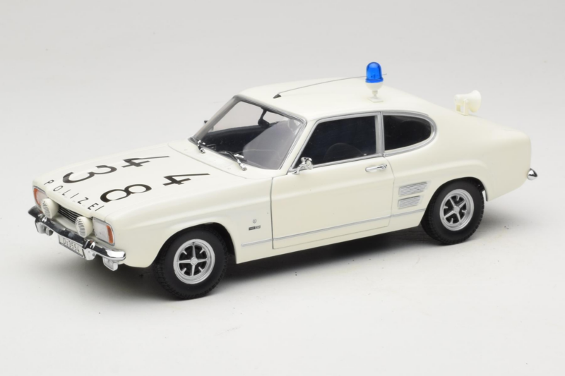 Ford Capri Autobahnpolizei Dusseldorf Minichamps 1:18 150089090 Metāls