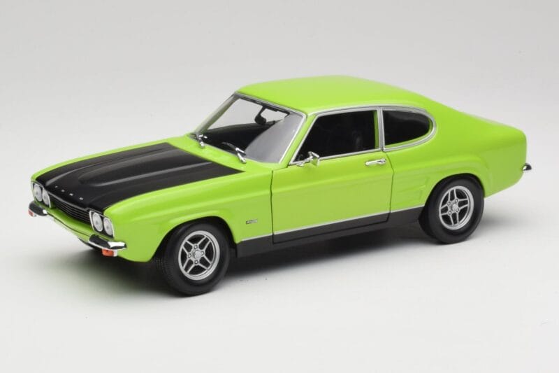 Ford Capri Mk1 RS 2600 Zaļš & Melns Minichamps 1:18 150089075 Metāls