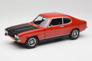 Ford Capri Mk1 RS 2600 Sarkans & Melns Minichamps 1:18 150089076 Metāls