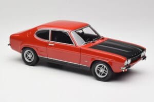Ford Capri Mk1 RS 2600 Sarkans & Melns Minichamps 1:18 150089076 Metāls — attēls 6 no 8
