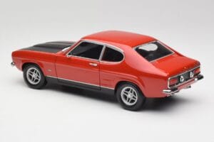 Ford Capri Mk1 RS 2600 Sarkans & Melns Minichamps 1:18 150089076 Metāls — attēls 7 no 8