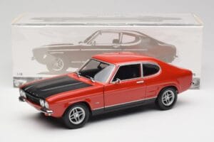 Ford Capri Mk1 RS 2600 Sarkans & Melns Minichamps 1:18 150089076 Metāls — attēls 8 no 8